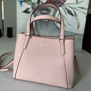 Kate Spade MEDIUM TRIPLE COMPARTMENT Satchel Crossbody Bag Pink Rose Jackson NWT
